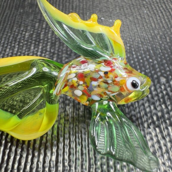 Venetian Art Glass Hand Blown Fish Hand Made Italian Glass Delicate Figurine - Picture 2 of 10